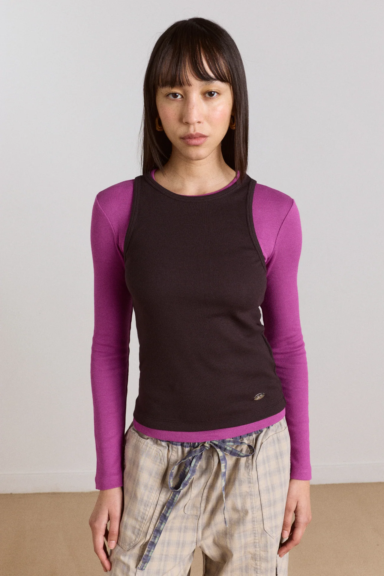 1142-manon-layered-2-in-1-top-choc-magenta-1.webp Manon Layered 2 In 1 Top - Choc/Magenta