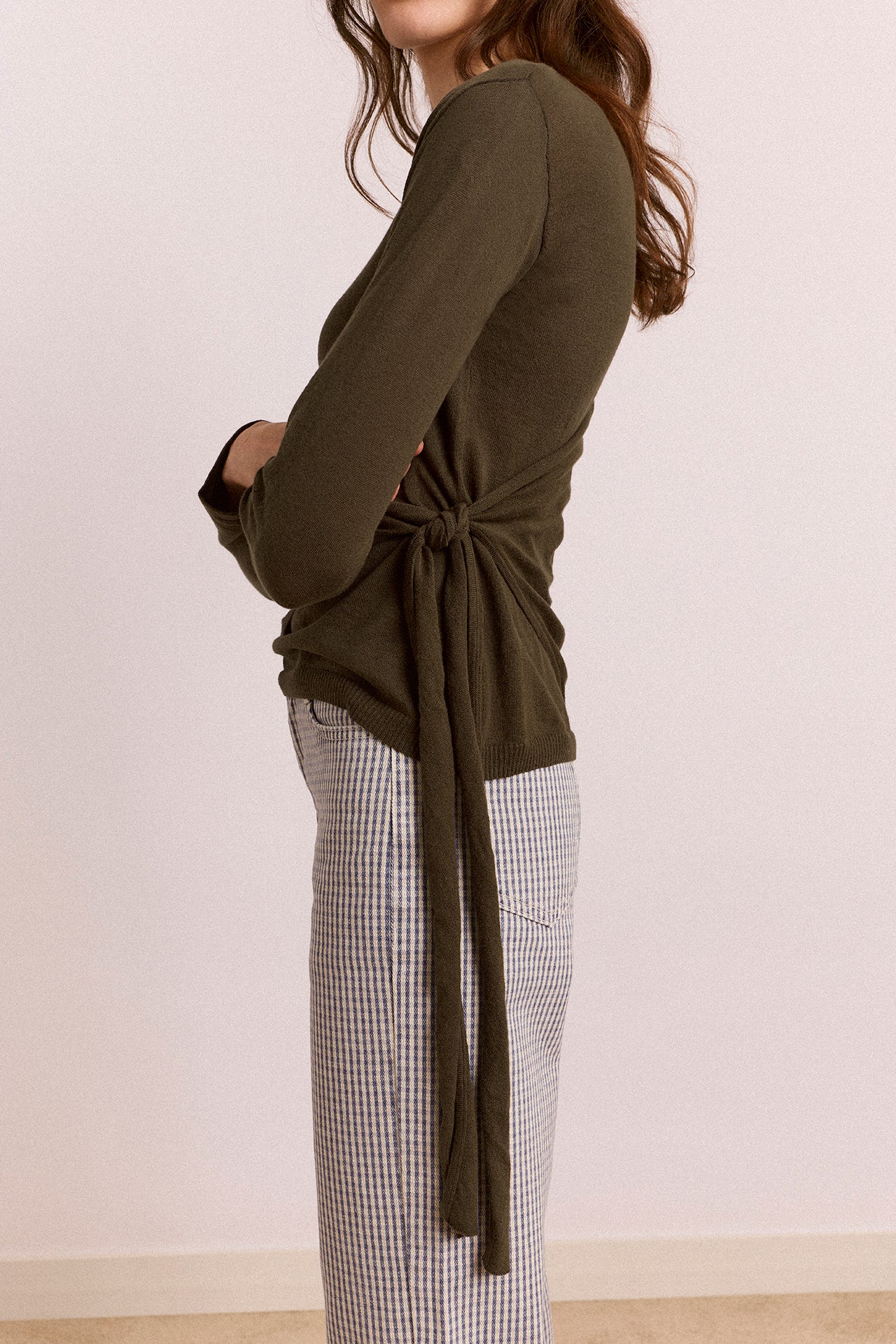 1394-hannie-wrap-tie-knitted-top-olive-10.jpg Hannie Wrap Tie Knitted Top - Olive