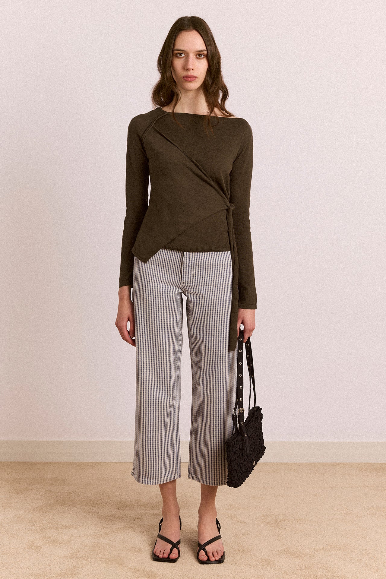 1394-hannie-wrap-tie-knitted-top-olive-4.jpg Hannie Wrap Tie Knitted Top - Olive