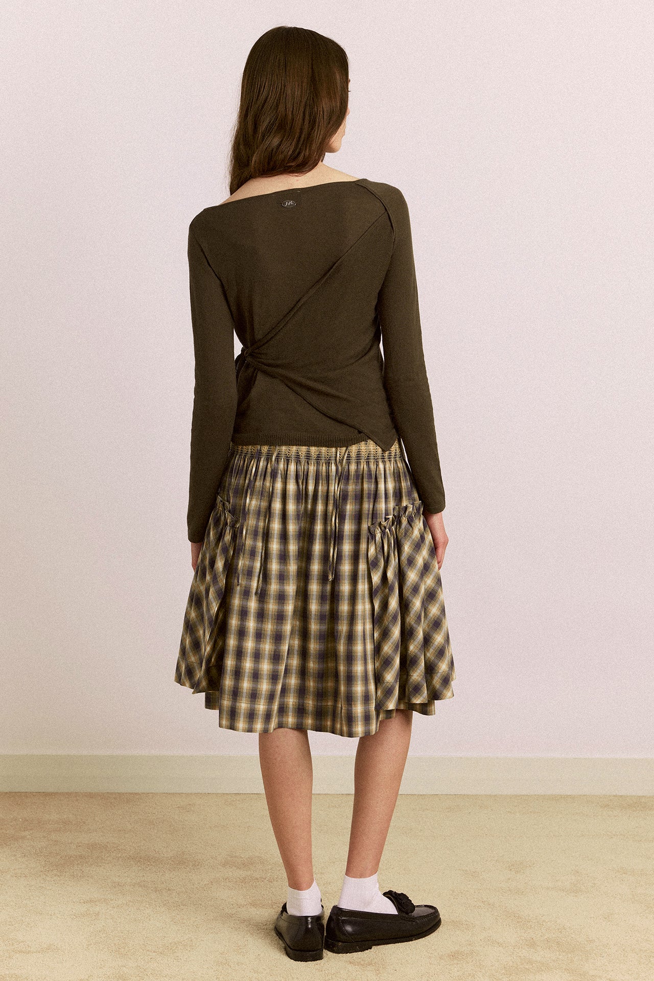1394-hannie-wrap-tie-knitted-top-olive-7.jpg Hannie Wrap Tie Knitted Top - Olive