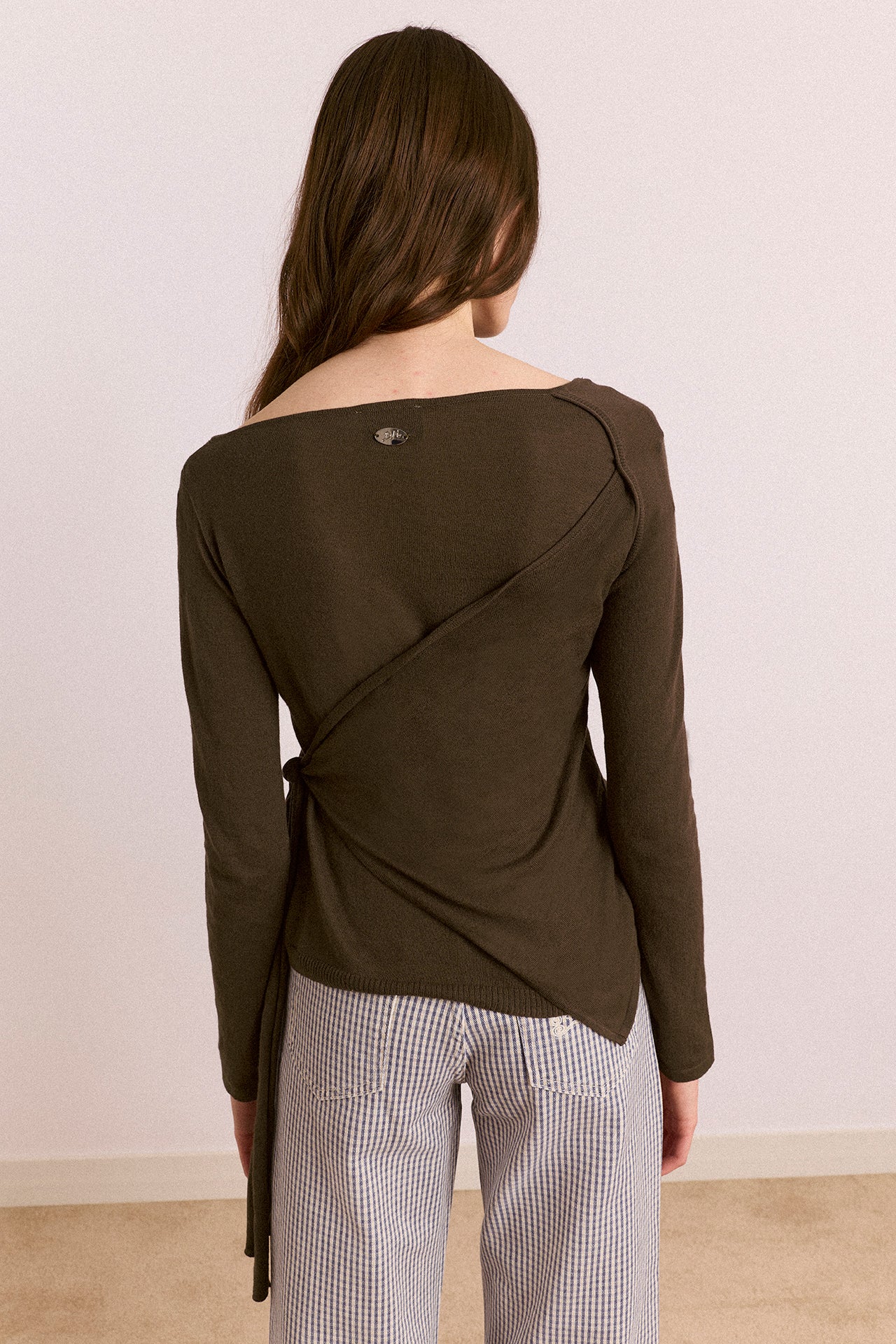 1394-hannie-wrap-tie-knitted-top-olive-9.jpg Hannie Wrap Tie Knitted Top - Olive