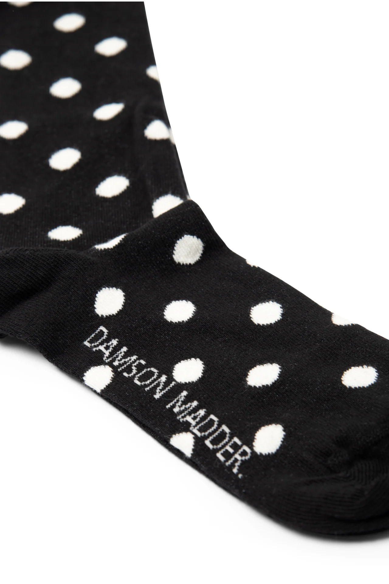 Knee High Polka Dot Socks - Black & Cream