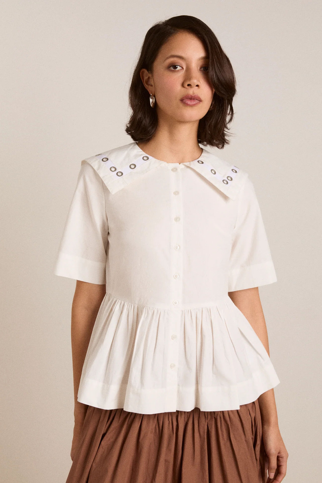 1802-cyrus-eyelet-blouse-white-1.webp Cyrus Eyelet Blouse - White
