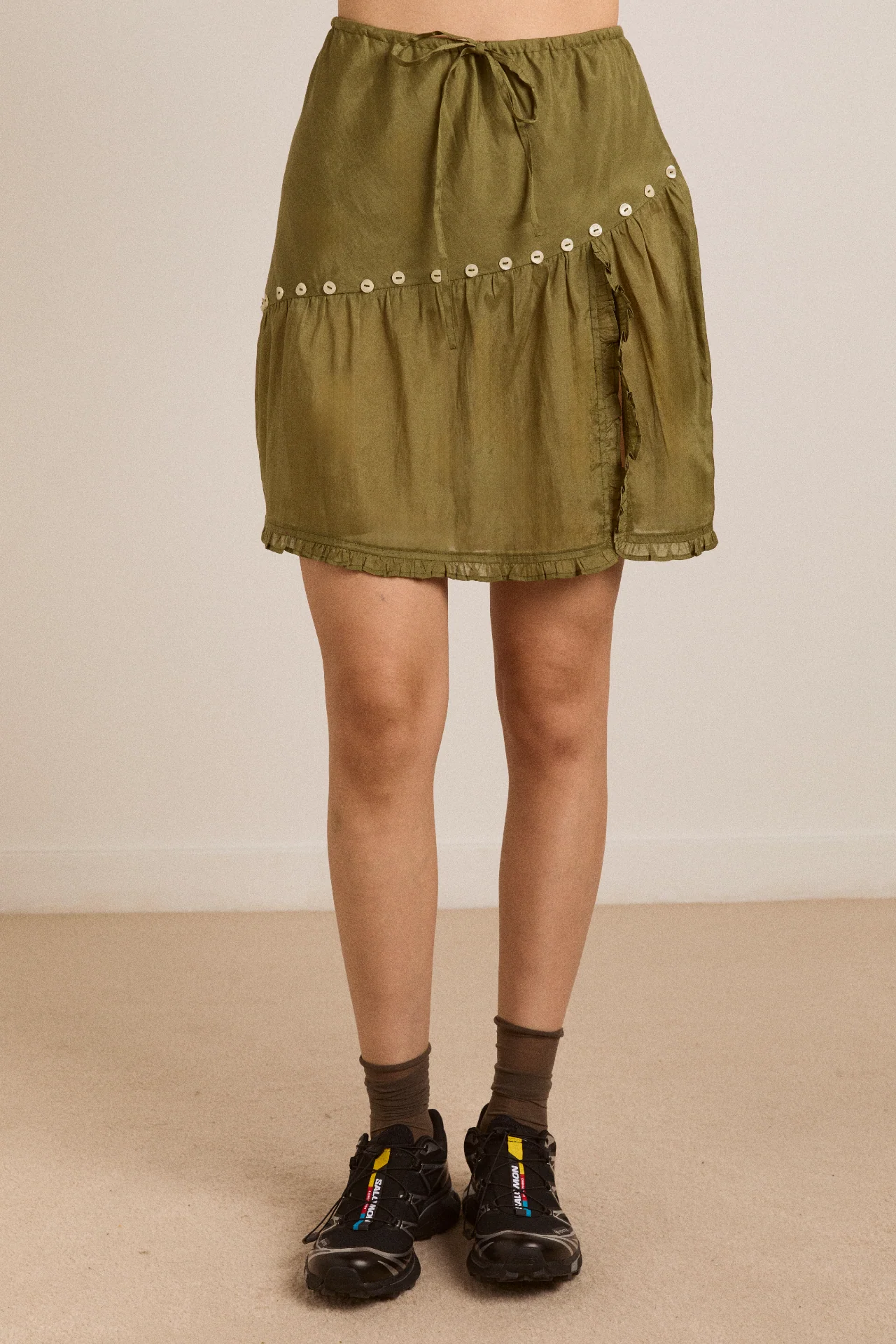 Evelyn Sheer Skirt - Olive
