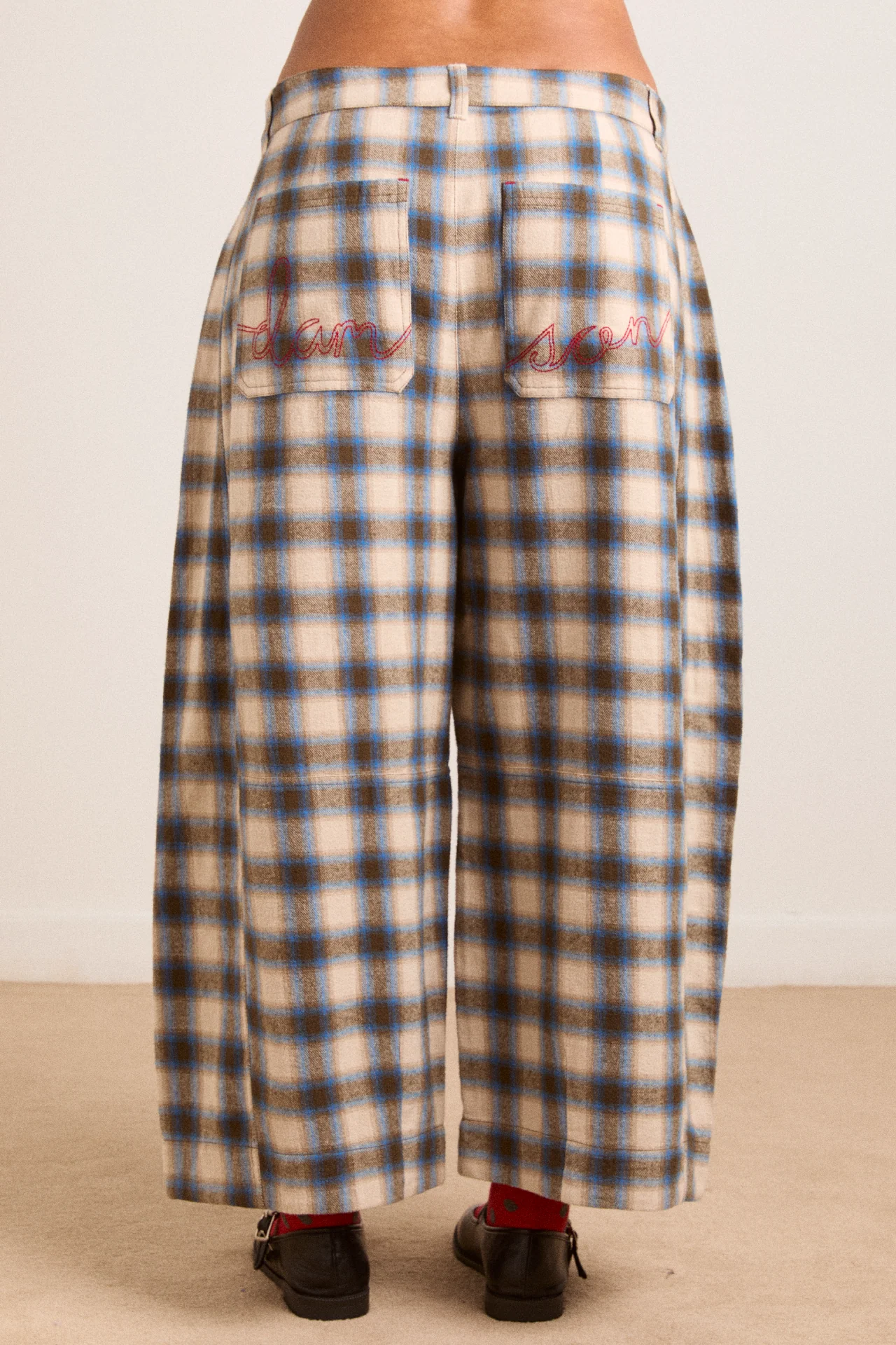 mara trouser - blur brushed check