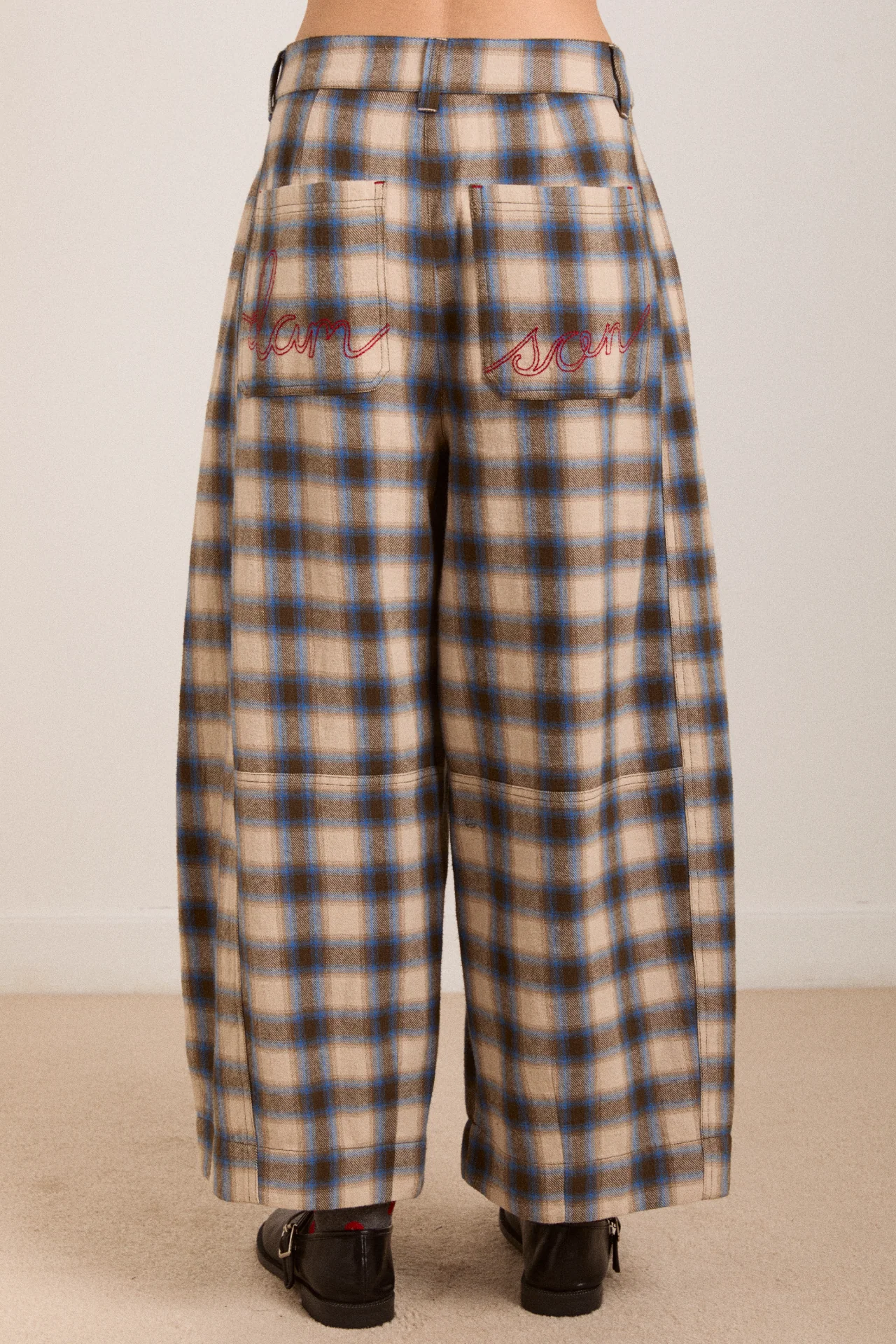 mara trouser - blur brushed check