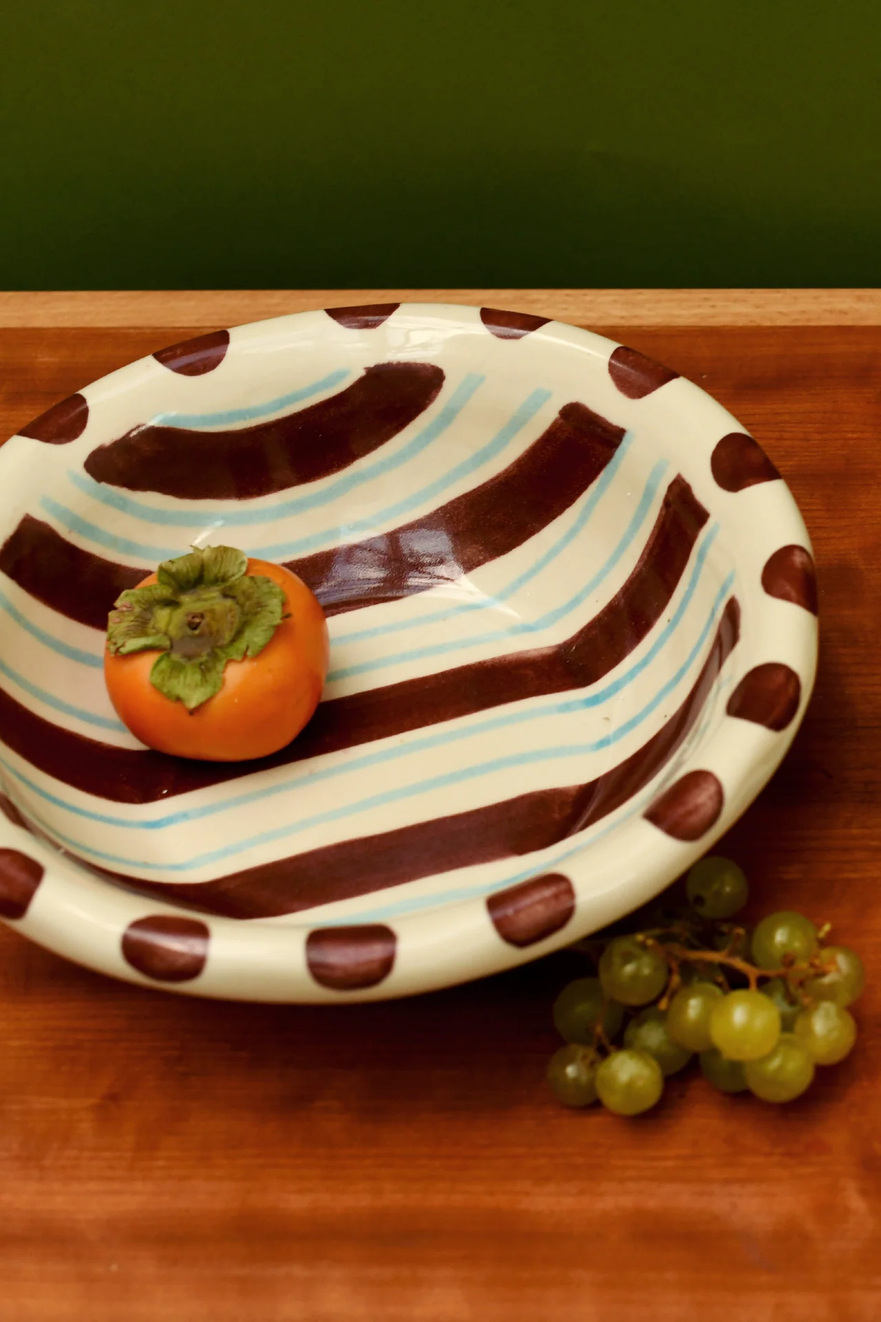 2049-hand-painted-stripe-spot-mix-serving-bowl-1.webp Hand Painted Stripe Spot Mix Serving Bowl