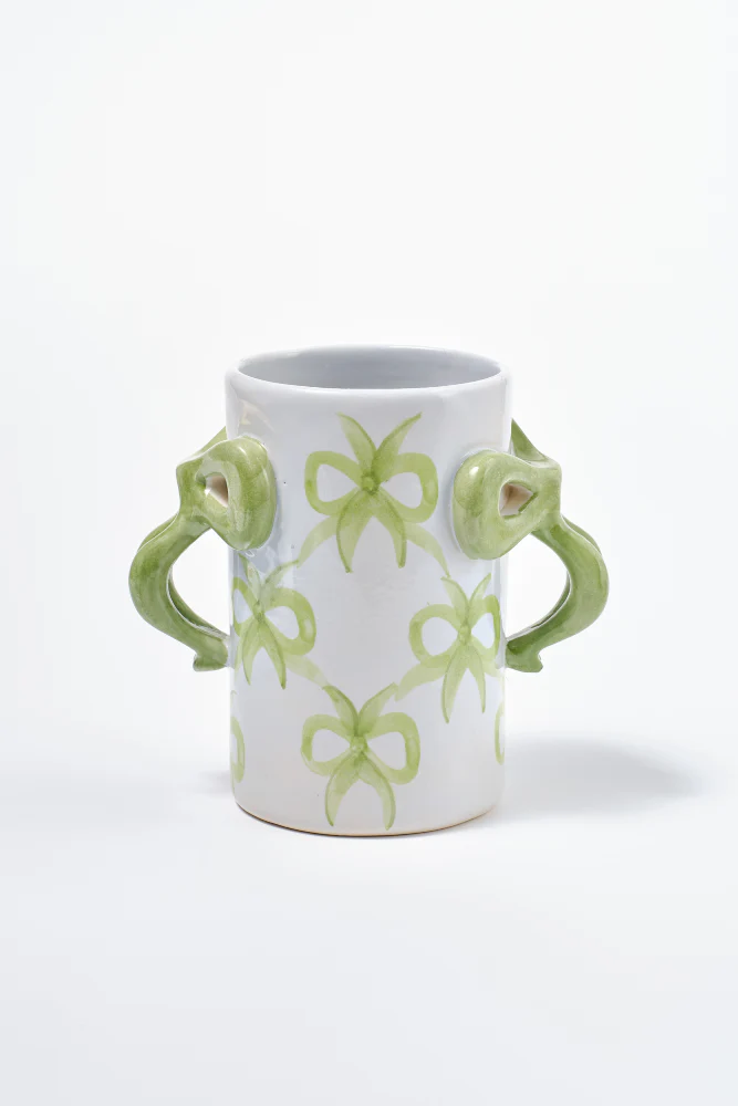 2051-hand-painted-bow-handle-vase-bow-design-1.webp Hand Painted Bow Handle Vase - Bow Design
