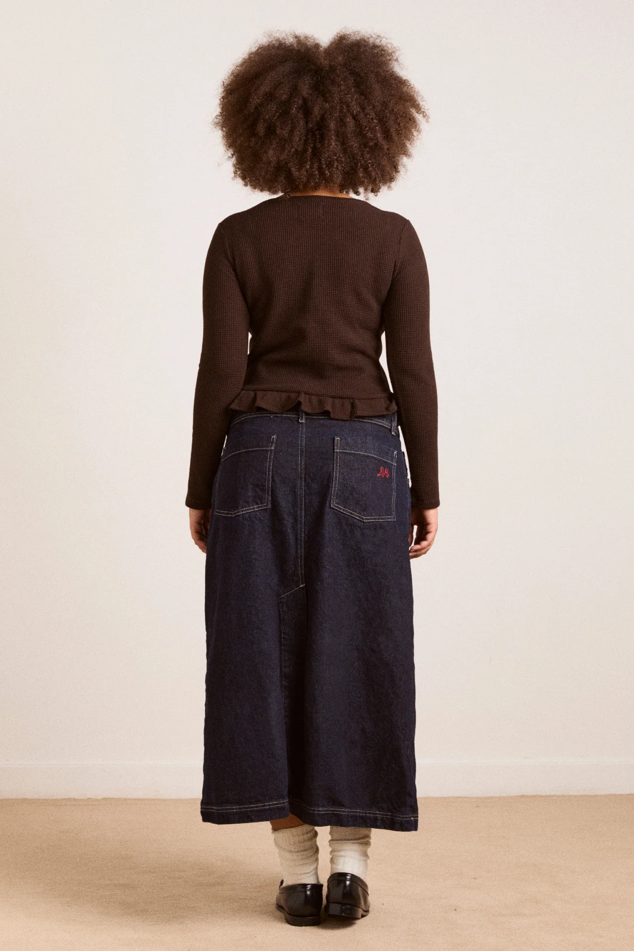 Marjorie Waffle Top - Brown