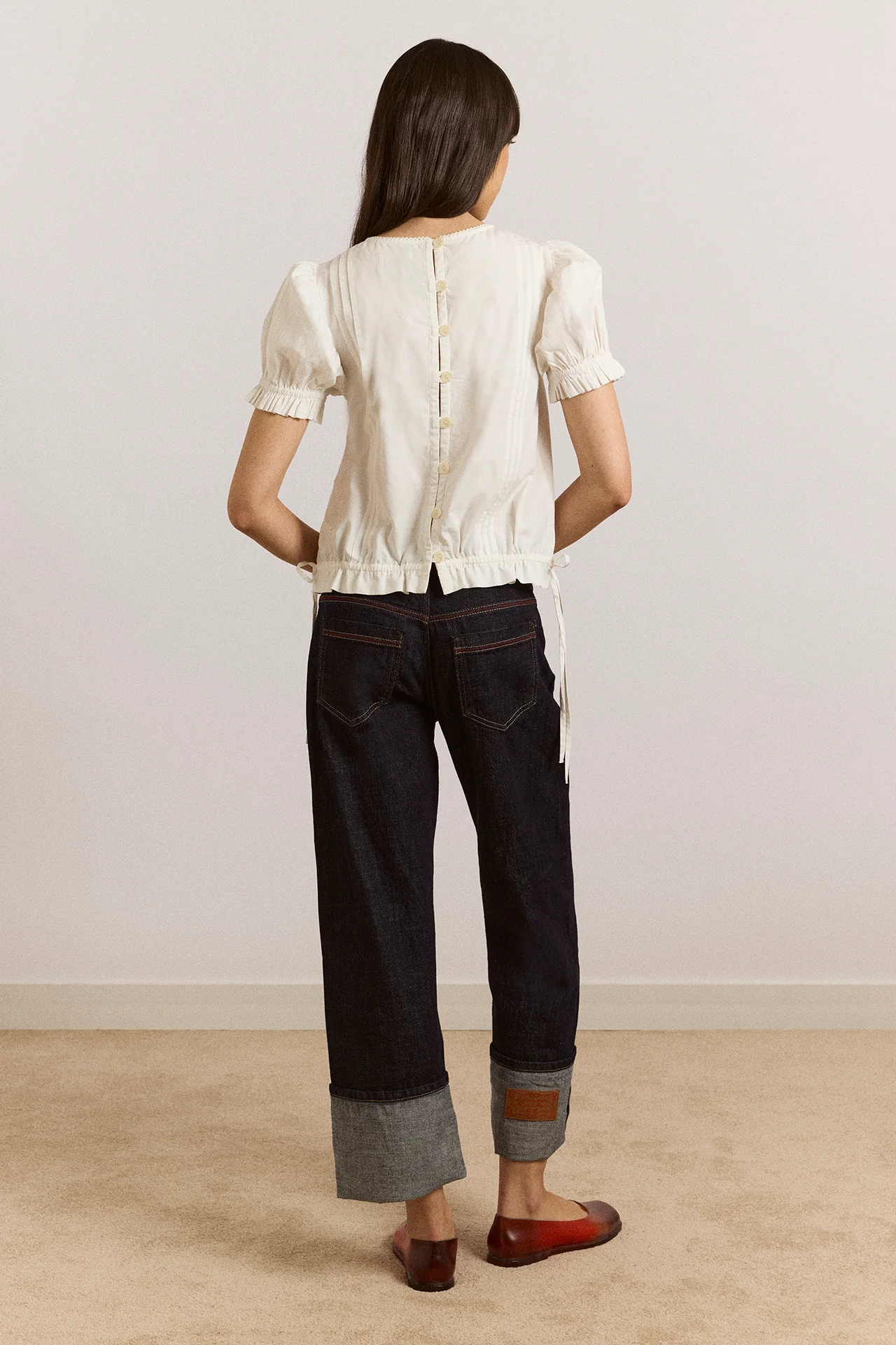 Mabel Lace Insert Blouse - White