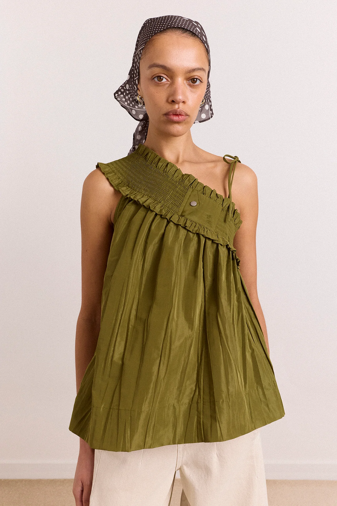 303-alma-cami-olive-taffeta-1.webp Alma Cami - Olive Taffeta