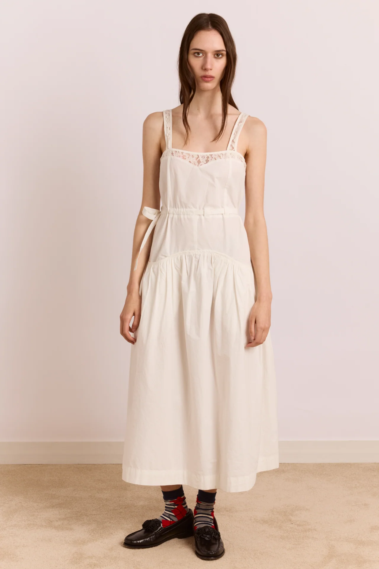 Campbell Midi Dress - White