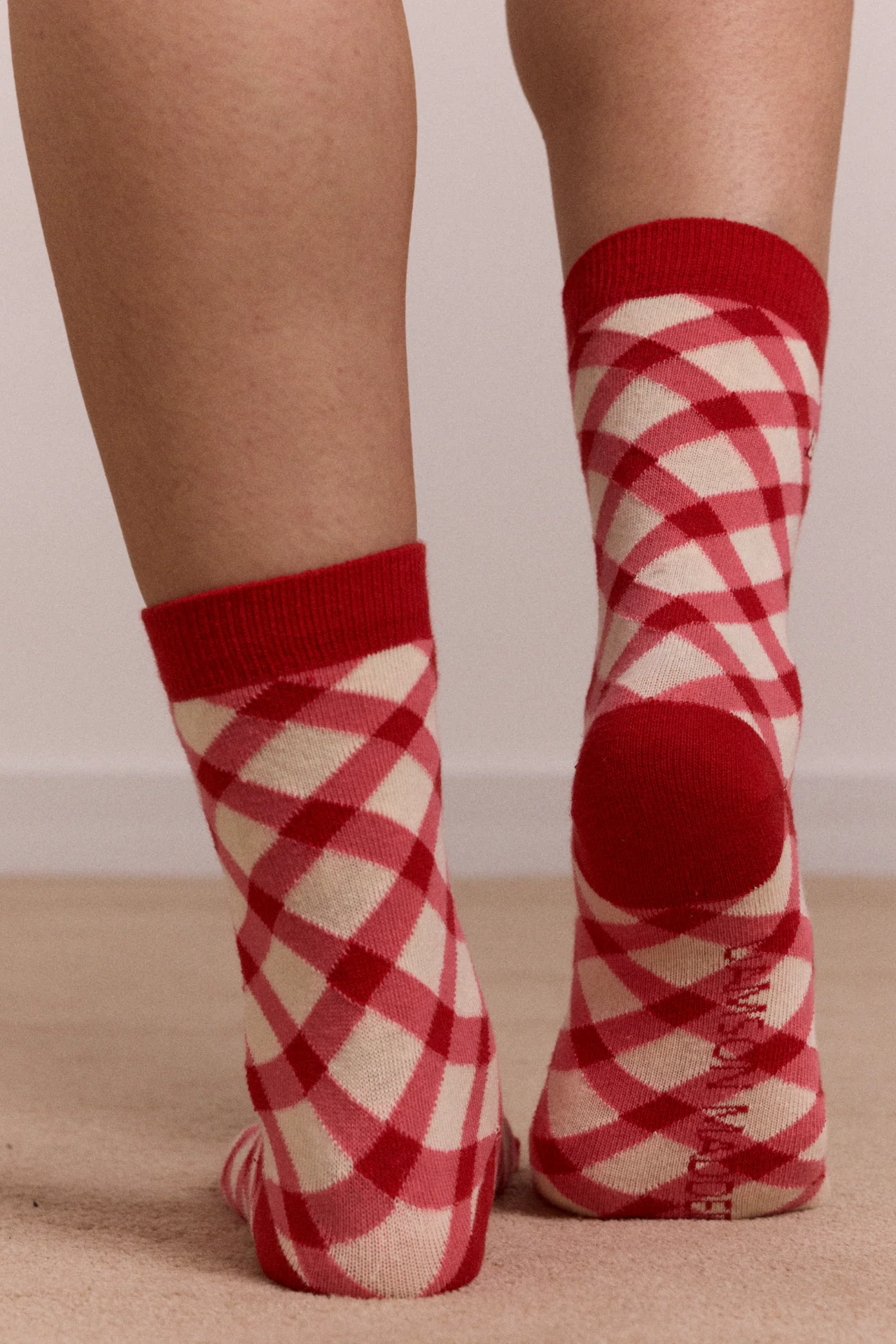 Calf Length 2 Pack Socks- Gingham