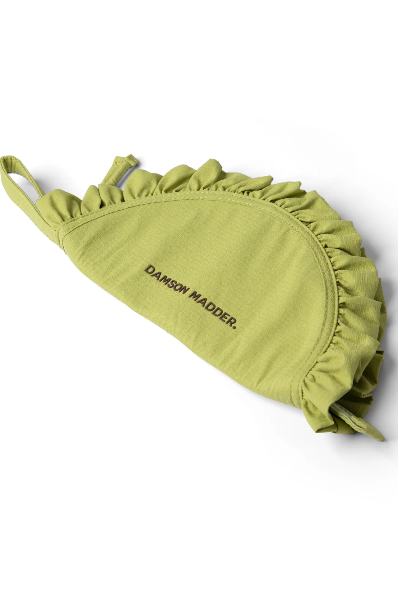 57-ruffle-half-moon-makeup-bag-celery-1.webp Ruffle Half Moon Makeup Bag - Celery