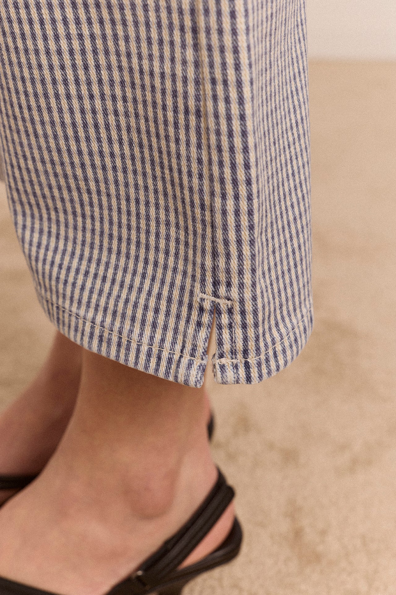 Anya Capri Jeans - Micro Check