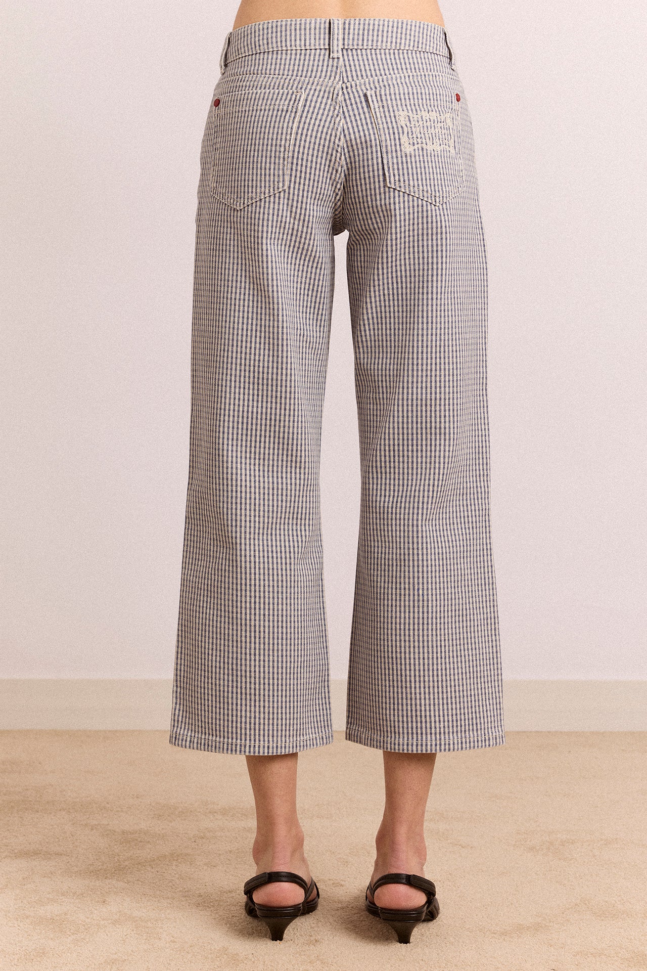 Anya Capri Jeans - Micro Check