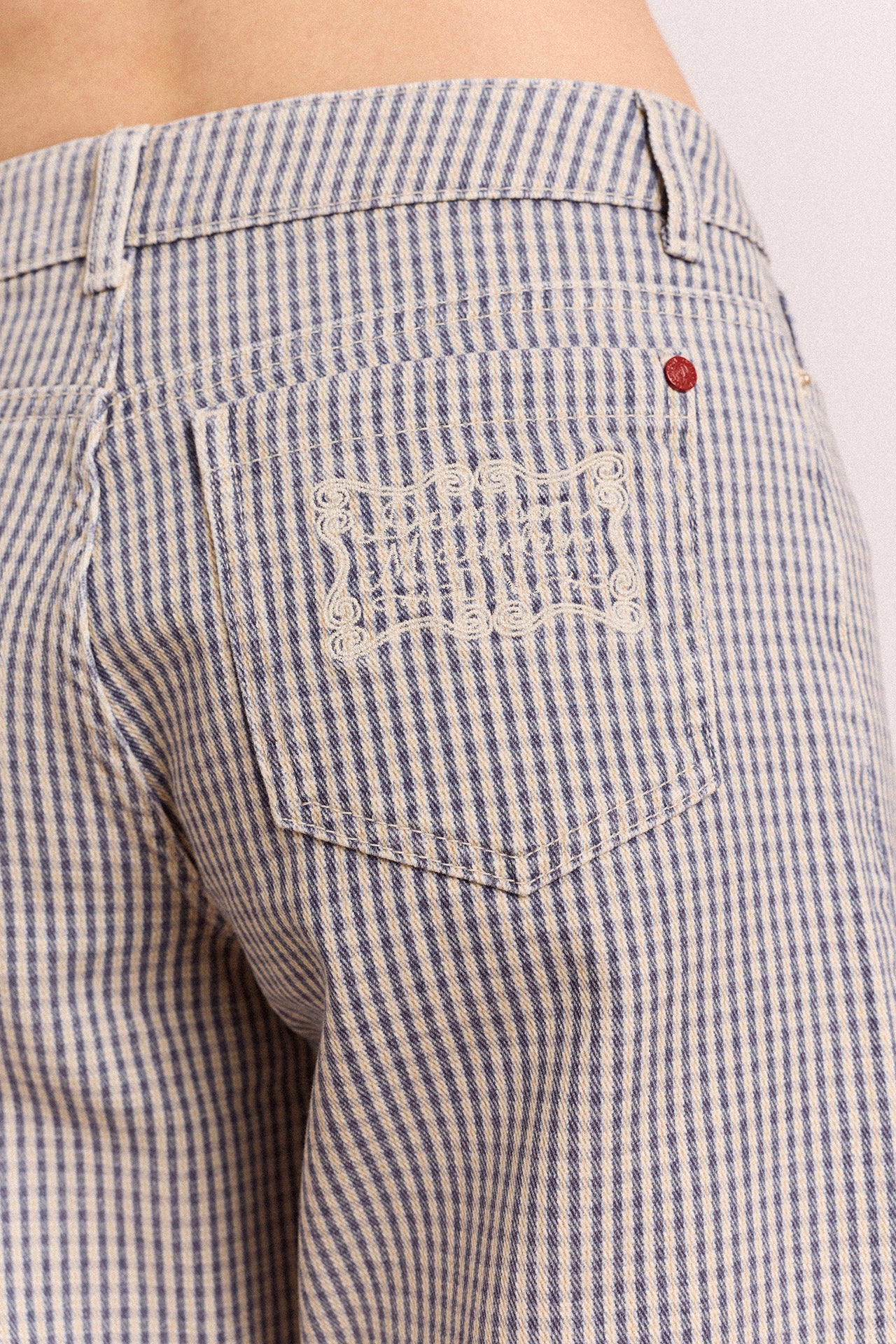 Anya Capri Jeans - Micro Check